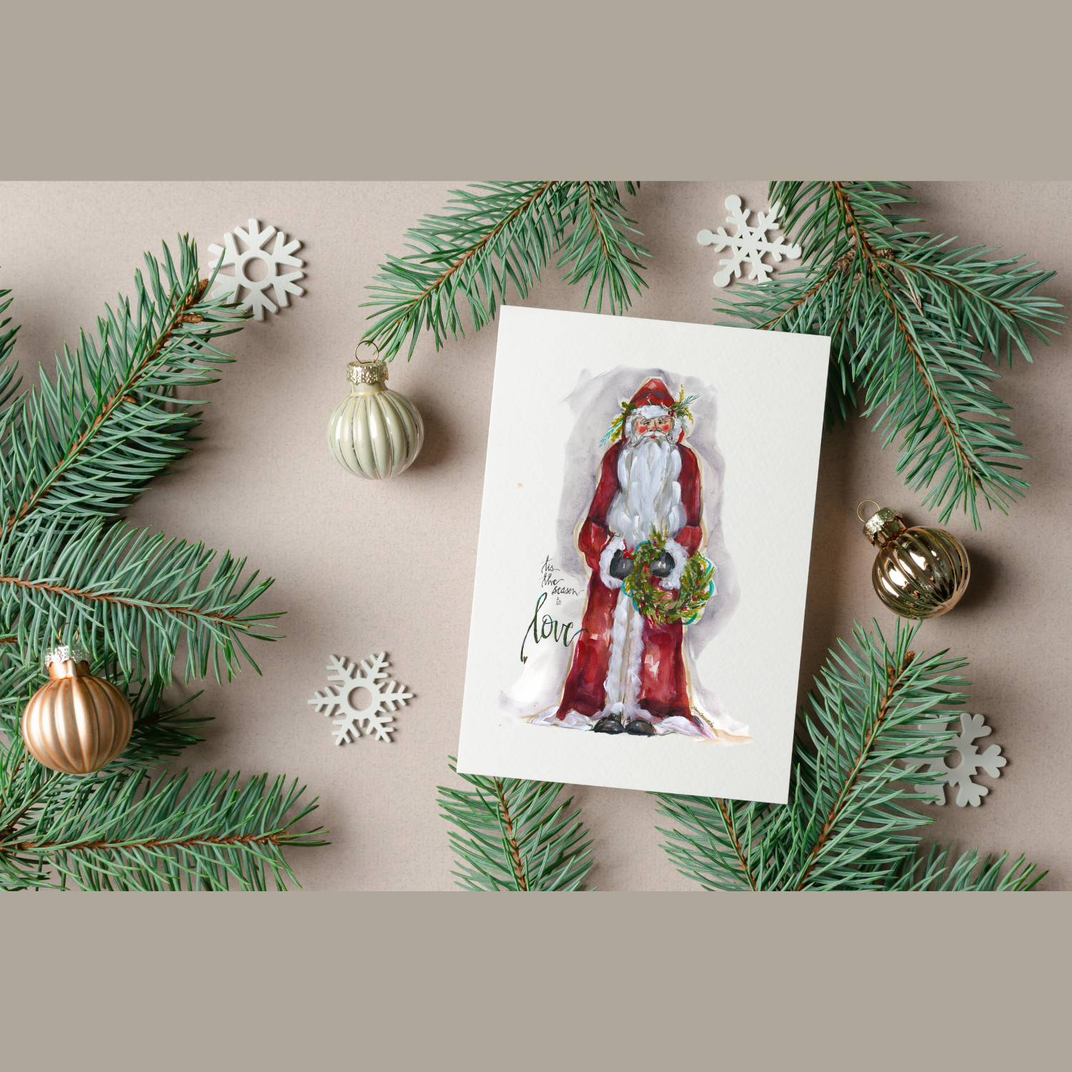 Santa Love - Christmas Card (Pack of 6)