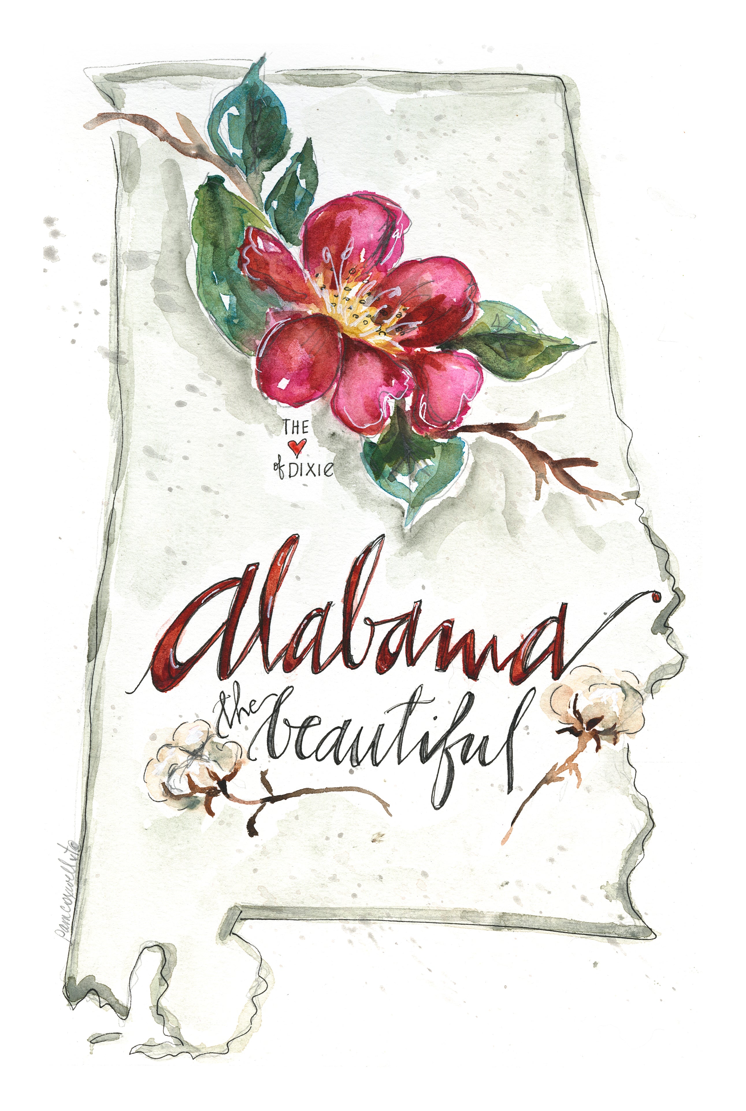 Alabama State Design From The Heart Art Alabama State Design From The Heart Art