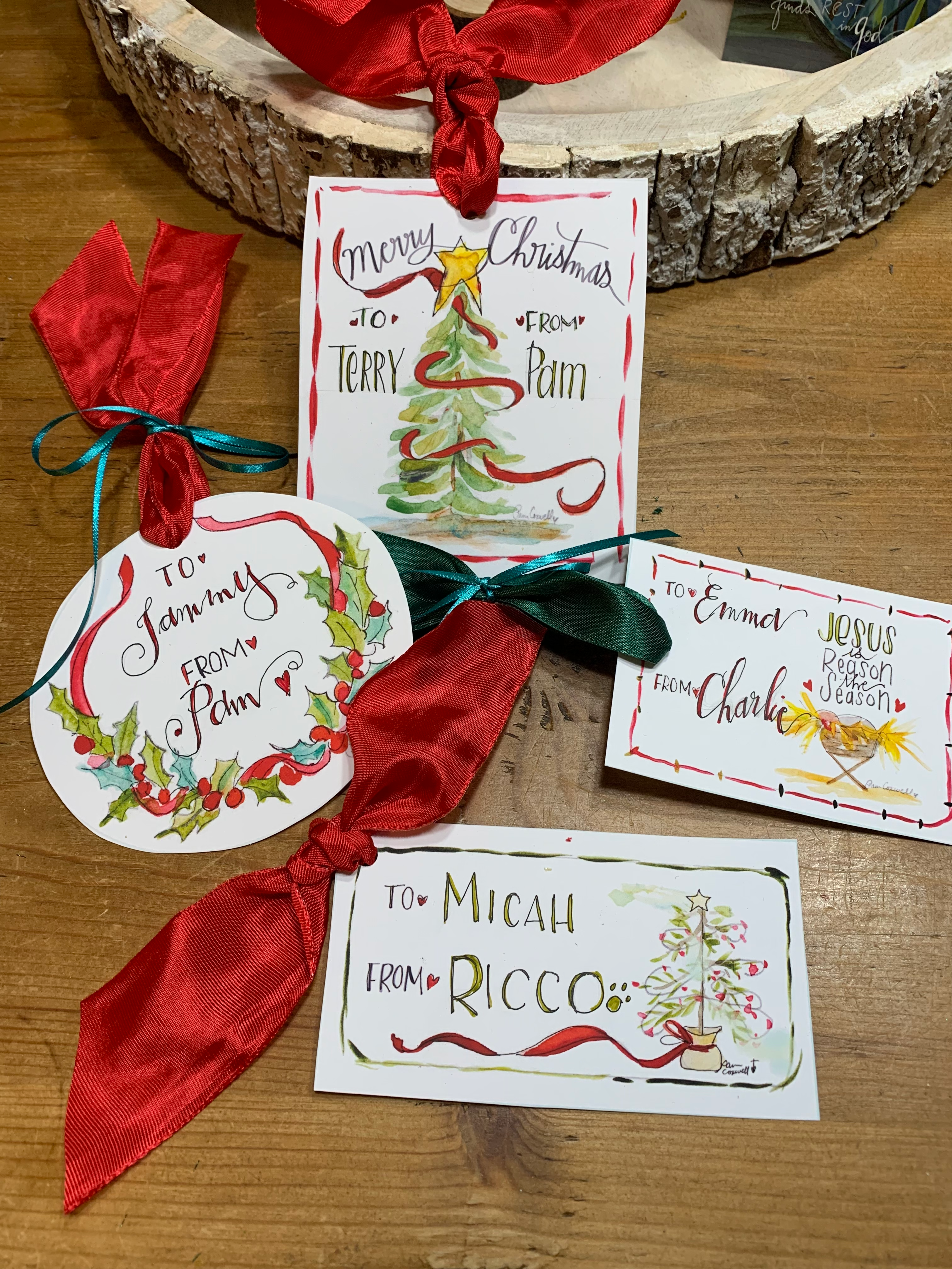 DIY: FREE Hand Lettering Printables for Personalized Christmas Gifts