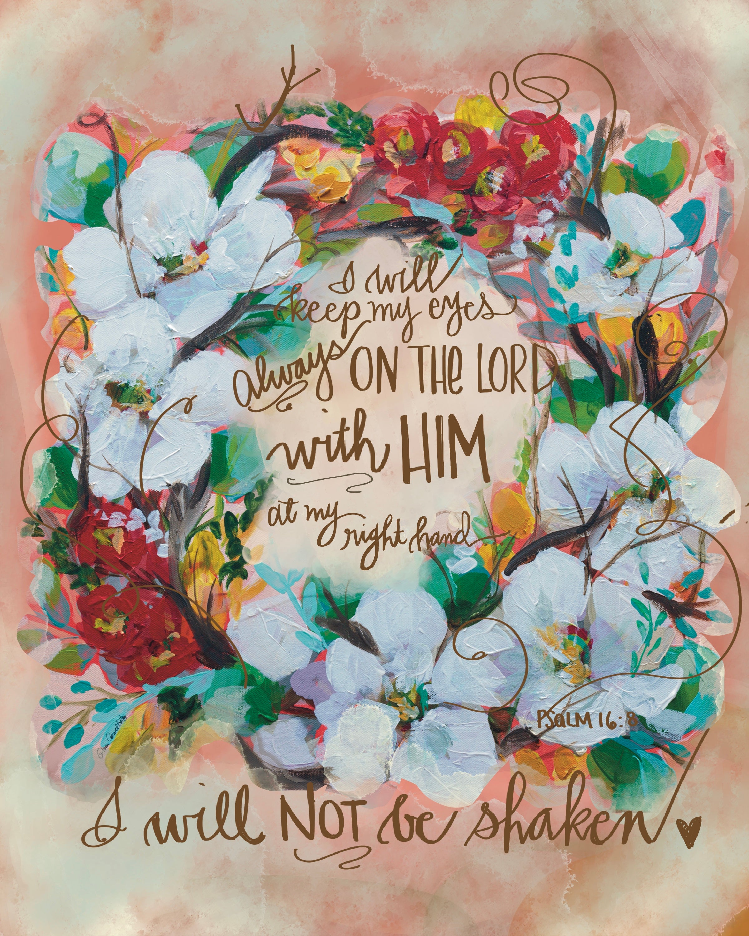 Will Not Be Shaken Wreath Car Charm