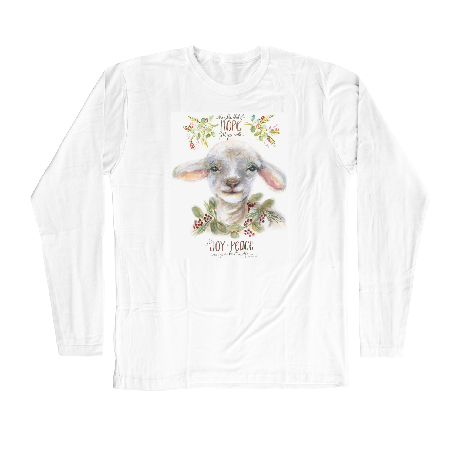 Christmas Lamb Adult T-shirt