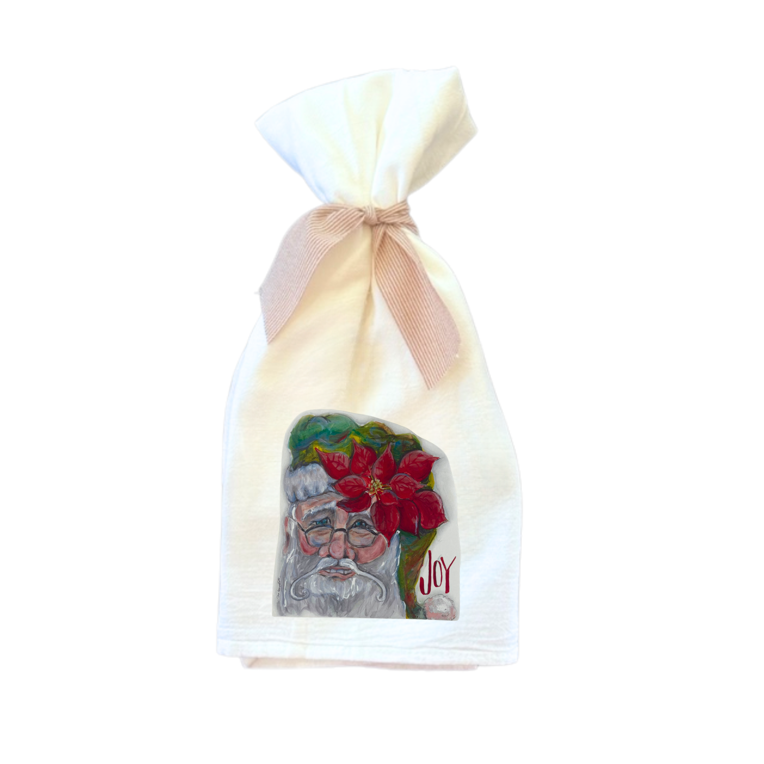 Vintage Santa Joy Flour Sack Towel