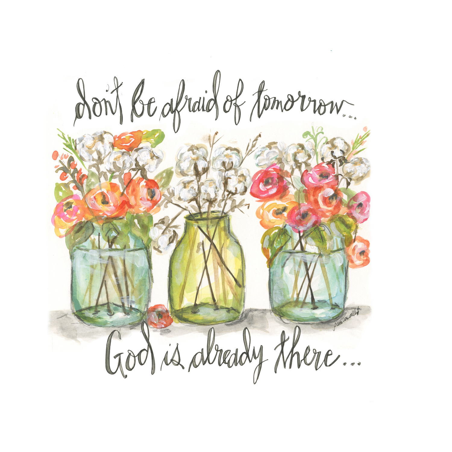 Classic Floral Car Charm