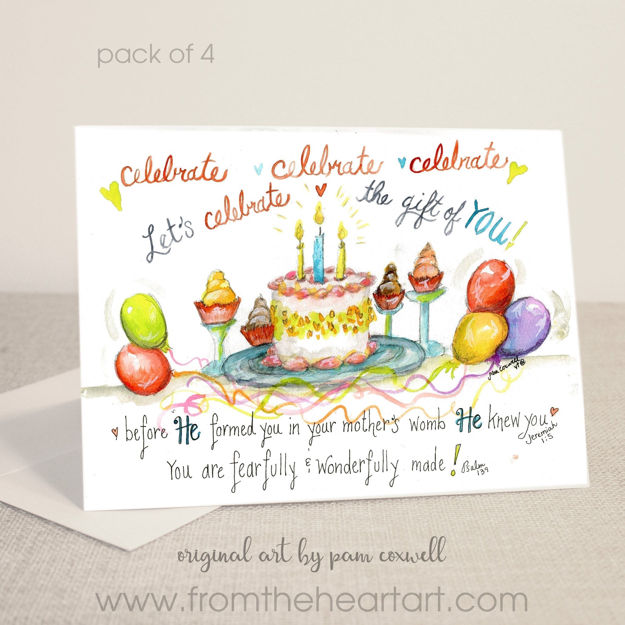 Birthday Cake "Celebrate You" | Notecards