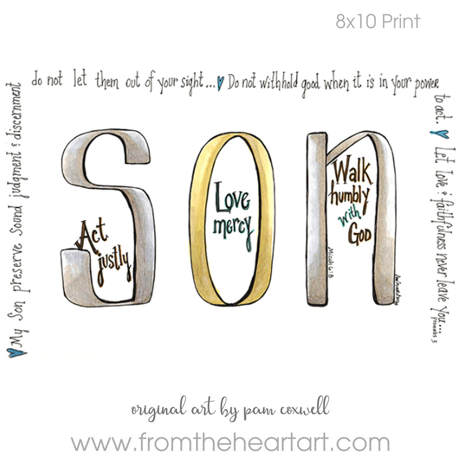 Son Word Art From the Heart Art
